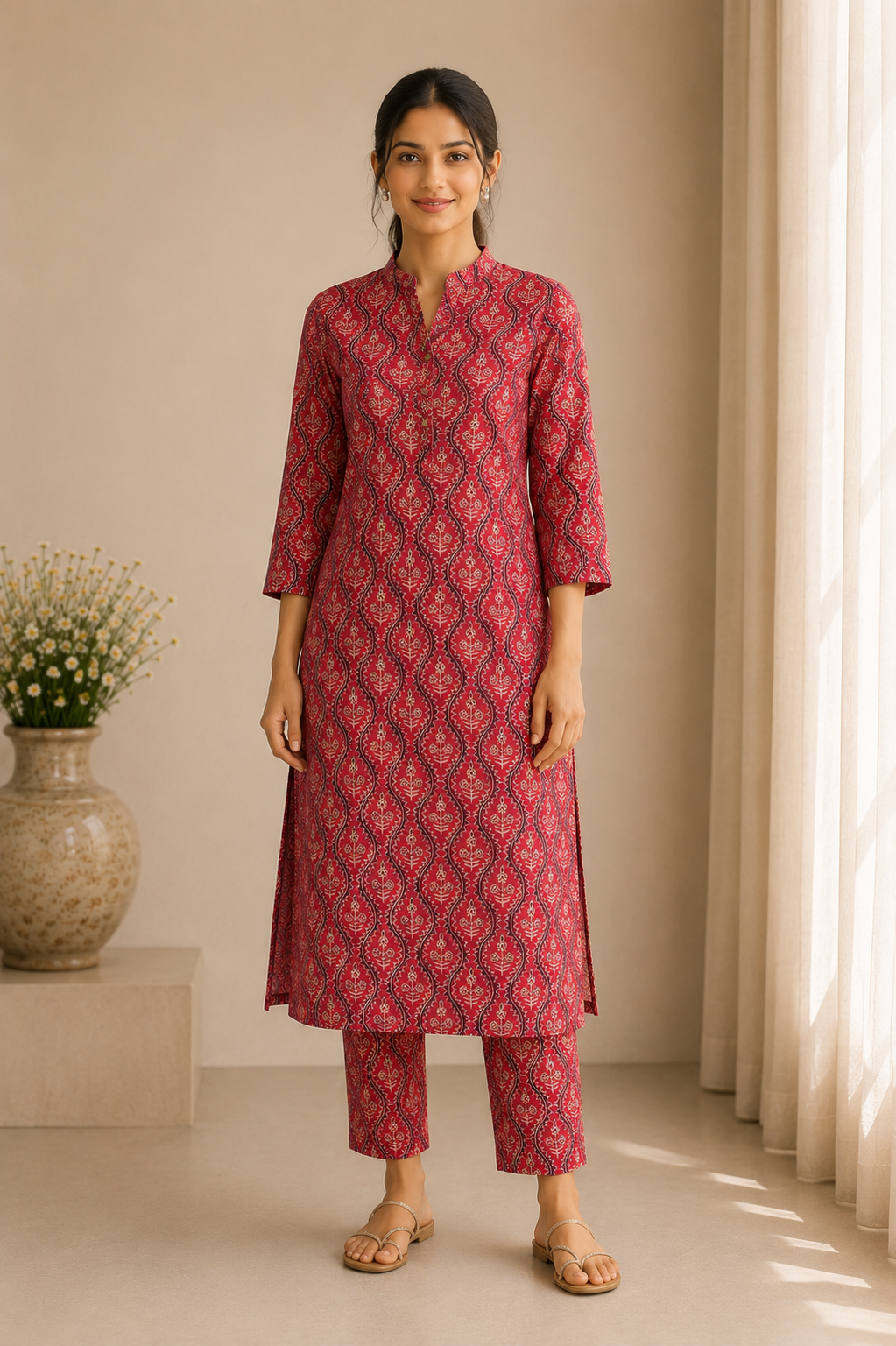 Zyra Label Ruby Bloom Printed Kurta Co-Ord Set