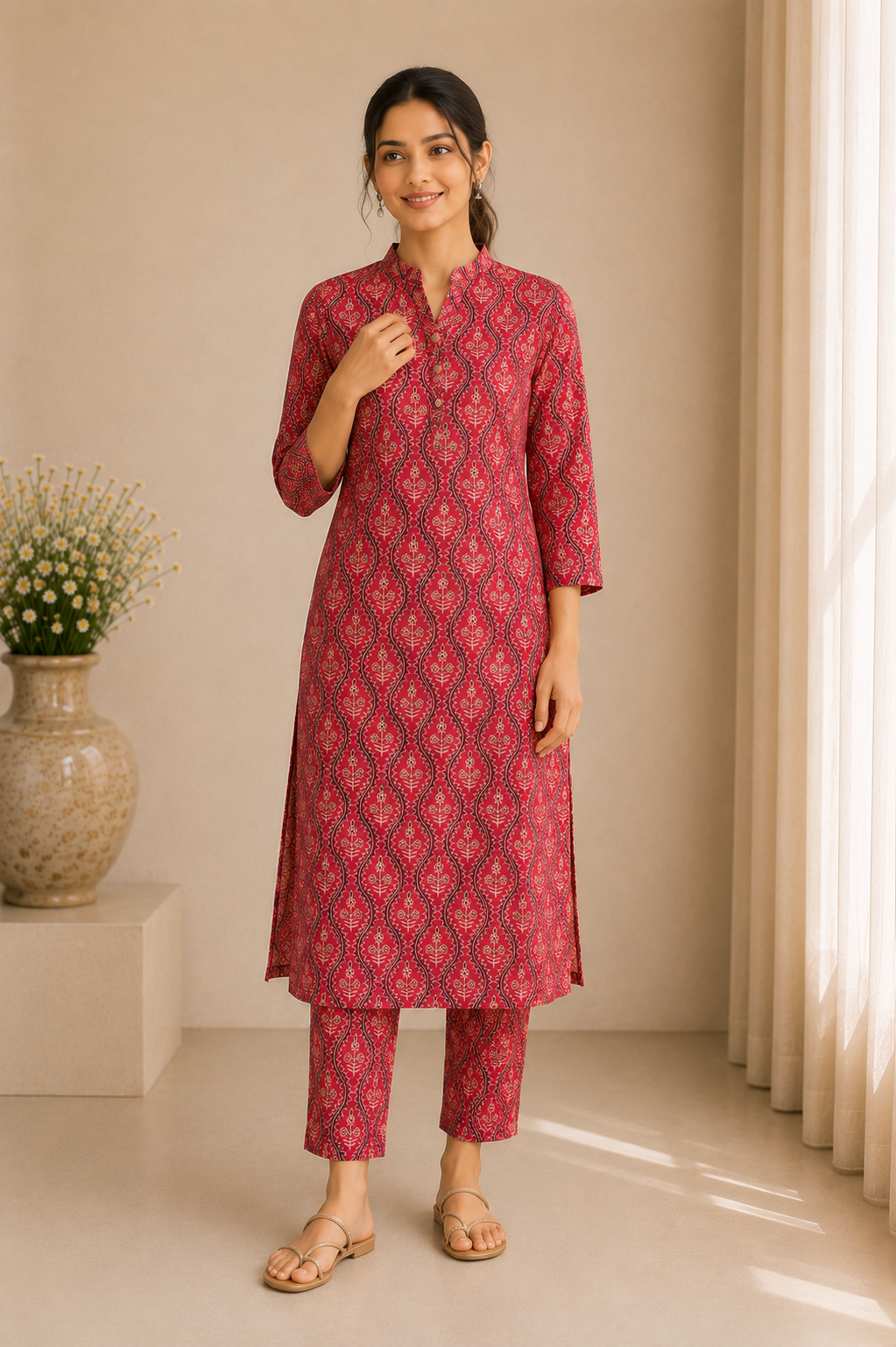 Zyra Label Ruby Bloom Printed Kurta Co-Ord Set