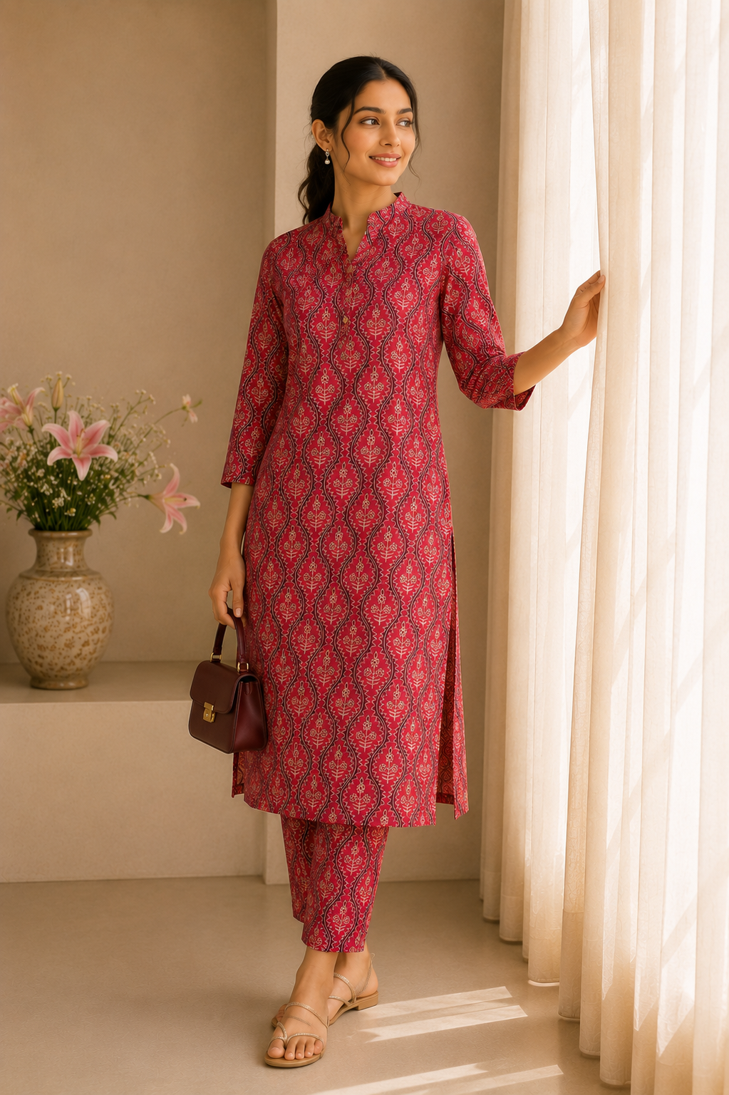 Zyra Label Ruby Bloom Printed Kurta Co-Ord Set