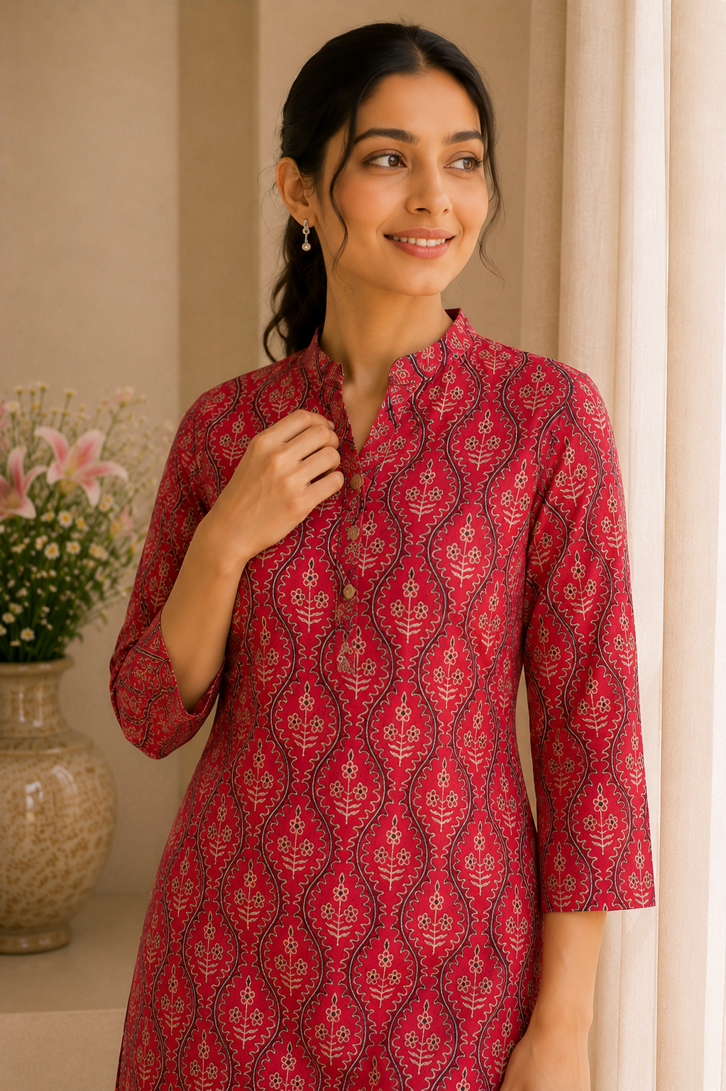 Zyra Label Ruby Bloom Printed Kurta Co-Ord Set