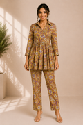 Floral Cotton Co-Ord Set – Golden Meadow