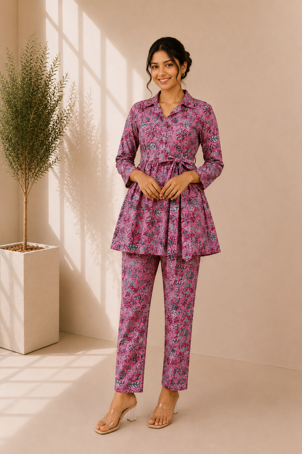 Printed Cotton Co-Ord Set – Rosewood Paisley