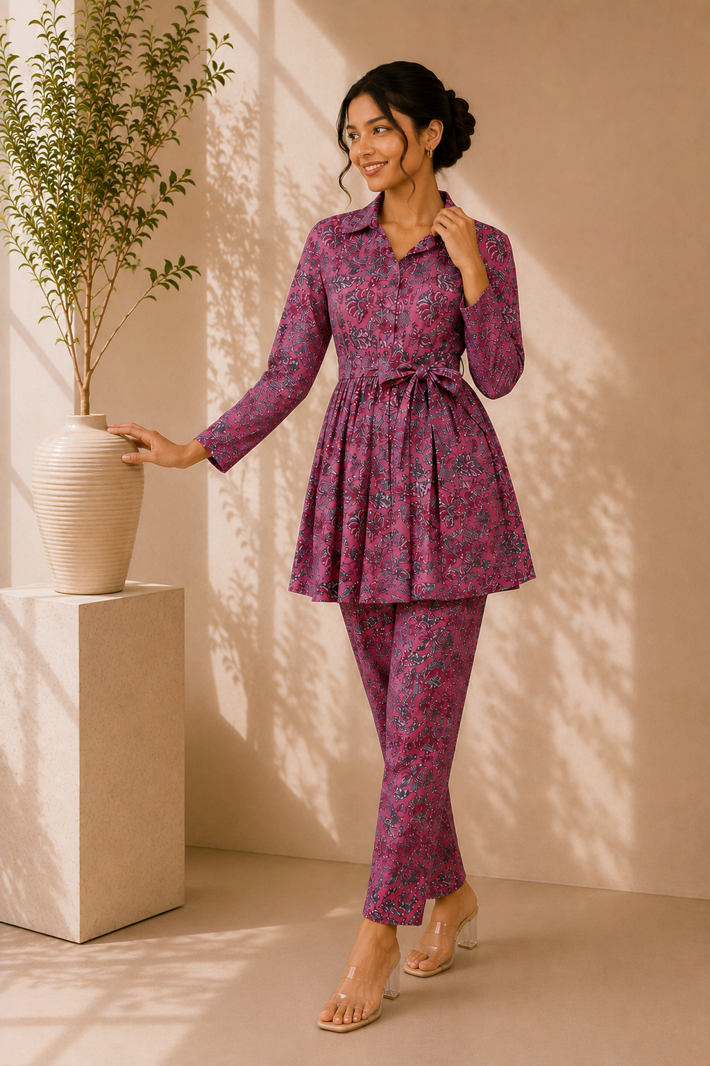 Printed Cotton Co-Ord Set – Rosewood Paisley