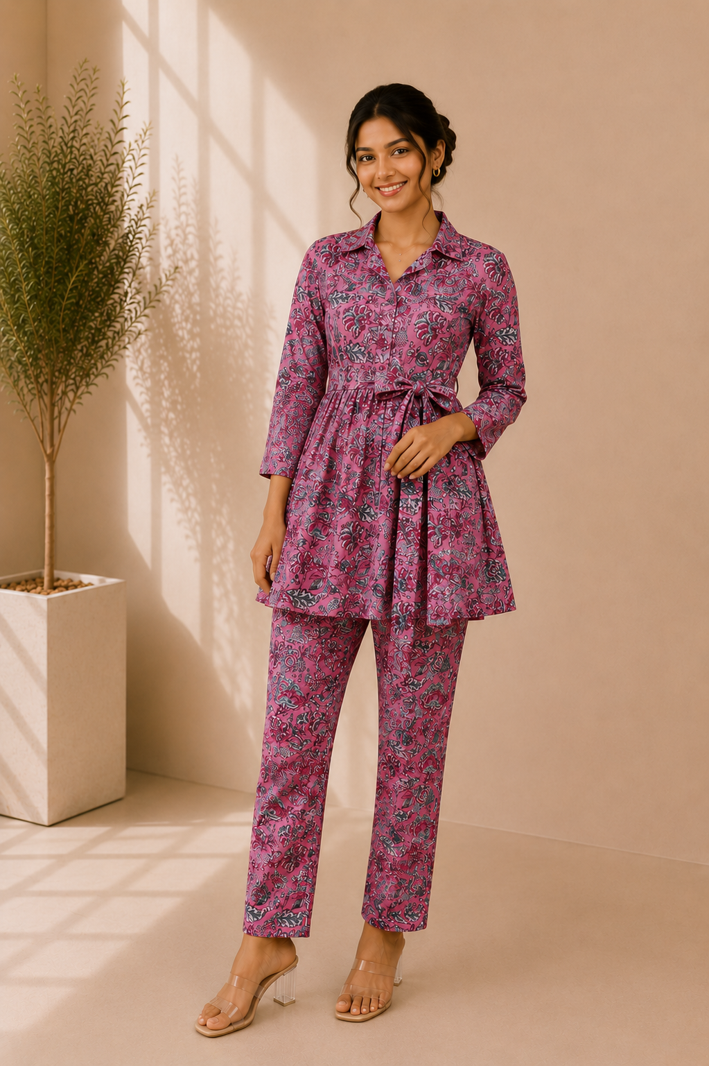 Printed Cotton Co-Ord Set – Rosewood Paisley