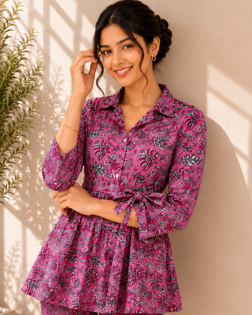 Printed Cotton Co-Ord Set – Rosewood Paisley