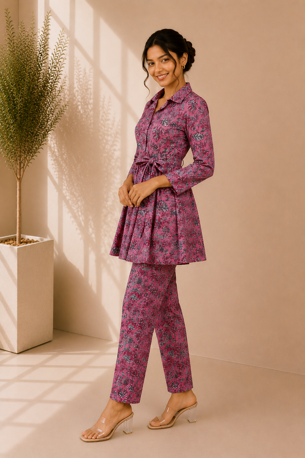 Printed Cotton Co-Ord Set – Rosewood Paisley