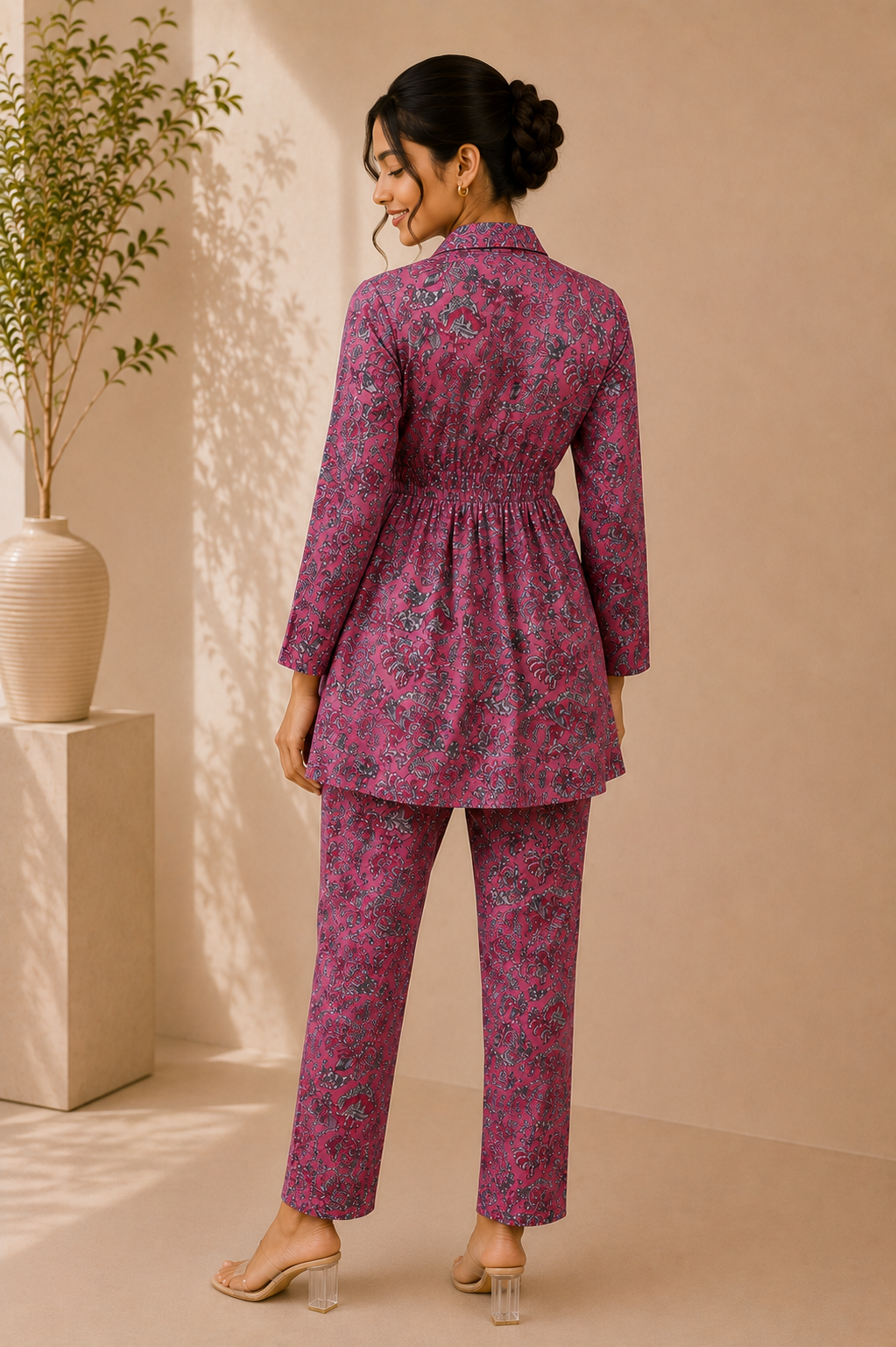 Printed Cotton Co-Ord Set – Rosewood Paisley